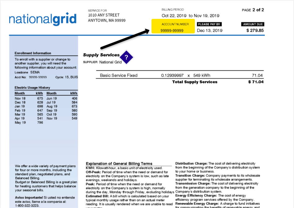 national grid pay bill