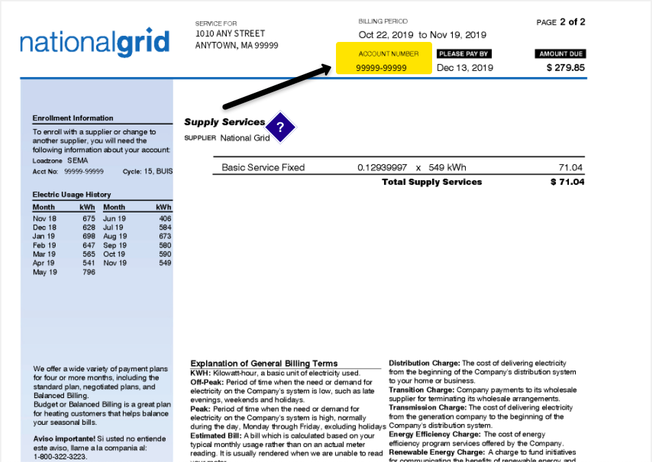 National Grid Massachusetts Electric ElectricRateSelect